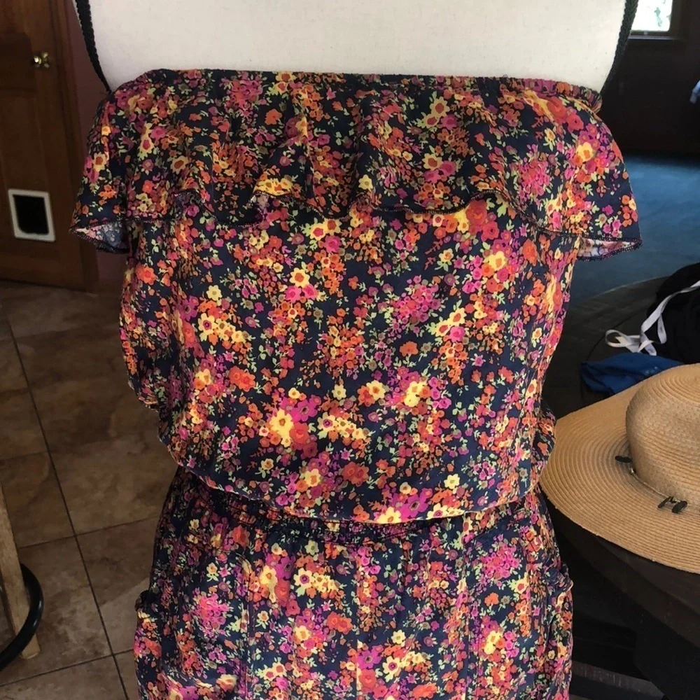 Colorful fun floral romper